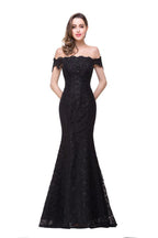 Floor-Length Mermaid Lace Off Shoulder Bridesmaid Dresses