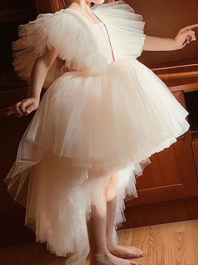 Vestidos de tul para fiesta de bodas y niñas con flores