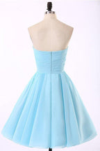 High Quality Chiffon Light Blue Homecoming Dresses