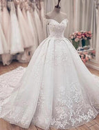Vestidos de novia formales de compromiso, vestido de fiesta, hombros descubiertos, manga corta, cola capilla, vestidos de novia de encaje con apliques, fiesta de bodas de verano y otoño