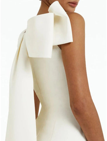 Etui-Linie/Säulenkleid, weihnachtliches rotes grünes Abendkleid, elegantes Kleid, formelle Schleppe, ärmellos, Rundhalsausschnitt, Stretch-Stoff mit Schleife(n).