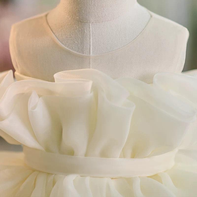 Tulle Knee-length 1st Birthday Baby Girl Dress