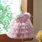 Sequins Tulle Knee-length Baby Girl Dress