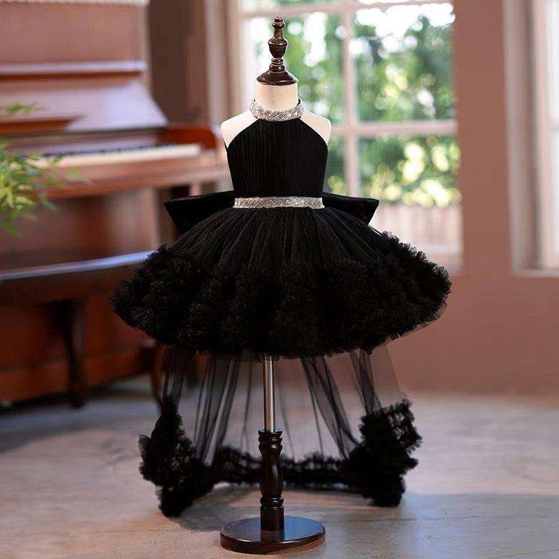 Tüllärmeliges, knielanges Baby-Mädchen-Kleid 