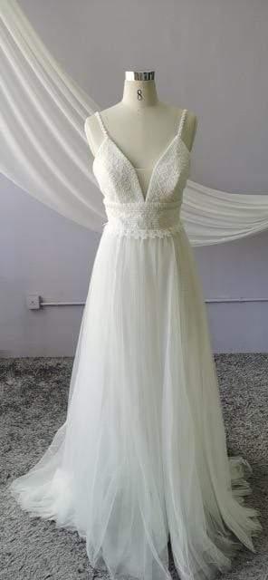 Vestido de novia NumberSea con corpiño de encaje elegante