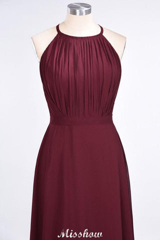 Jewel Sleeveless Floor-Length Bridesmaid Dress Ruffles Spaghetti aline Maid of Honor Dress