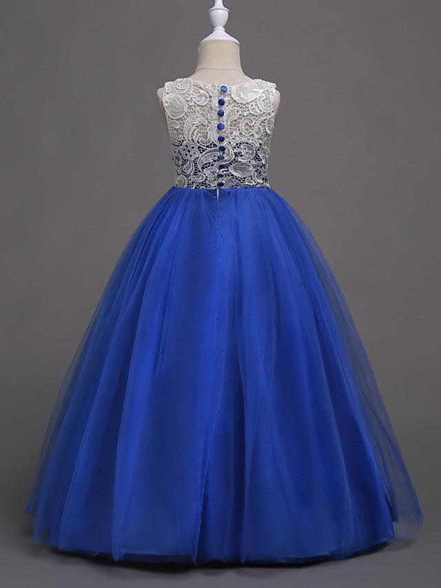 Vestidos largos de princesa para bodas, desfiles y niñas de las flores