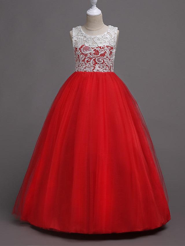 Vestidos largos de princesa para bodas, desfiles y niñas de las flores