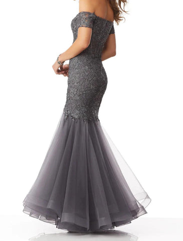 Meerjungfrau/Trompete Mutter der Braut Kleid Elegante Durchsichtige Herzausschnitt Bodenlangen Spitze Tüll Flügelärmeln Nein mit Spitze Perlen Applikationen