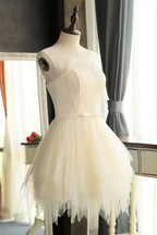 Mini vestidos de fiesta cortos de tul con encanto, vestidos de regreso a casa