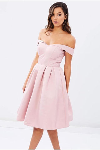Natural Off-the-shoulder Pleated A-line Sleeveless Homecoming Dresses