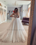 NumberSea - NumberSea 2022 Sexy Crystals Wedding Dresses Vestidos de Noiva Princess Bride Dress Church Beach Wedding Gowns Custom Made