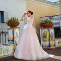 NumberSea - NumberSea A - Line Appliques Lace Wedding Dresses Bandage Back Custom Sleeveless Bridal Gowns Custom Online Robe De Mariee