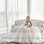 NumberSea - NumberSea Ball Gown Wedding Dress Women Off Shoulder Long Train