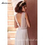 NumberSea - NumberSea Beach A - line Wedding Dress Bridal Gowns Backless