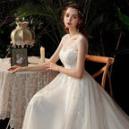 NumberSea - NumberSea Boho robe de mariee vestido novia wedding dress longue Robe De Soiree simple robe de soiree bride to be gown lace robe