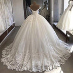 NumberSea - NumberSea Bridal Gowns Ball Gown Lace Applique Wedding Dress