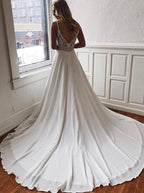 NumberSea - NumberSea Cheap Spaghetti Straps Lace See Through Wedding Dresses Online,Cheap Unique Bridal Dresses,MW423