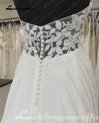 NumberSea - NumberSea Chiffon A Line Wedding Dress Beach Summer 2025 Abito Sposa Donna Elegant Bridal boho Gowns Lace Bodice