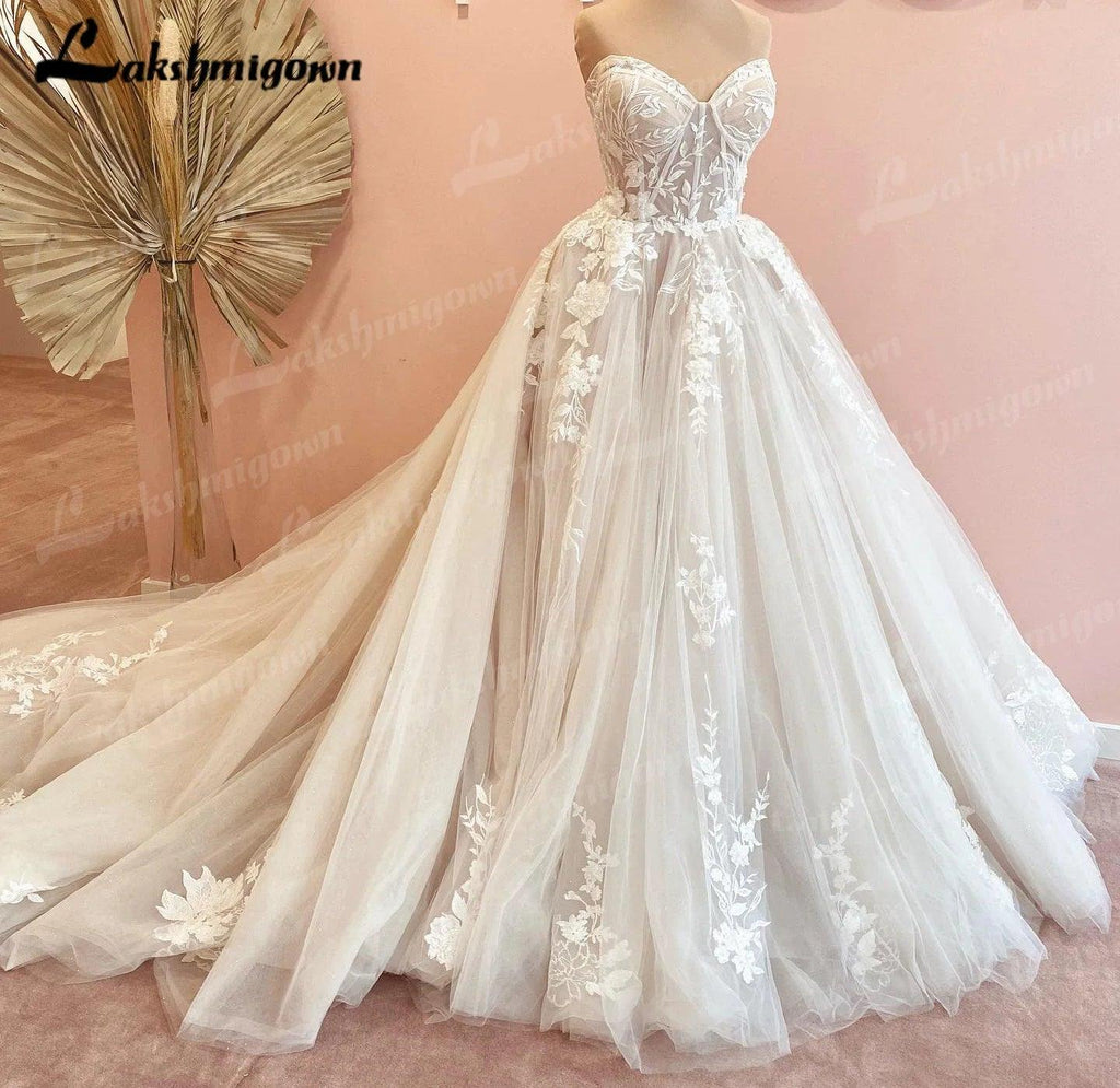 NumberSea Luxurious Court Train Wedding Dress 2025 Vestido Civil Tulle NumberSea Luxurious Court Train Wedding Dress 2025 Vestido Civil Tulle