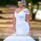 NumberSea - NumberSea Mermaid Wedding Dress Modest Bridal Dress Off the Shoulder