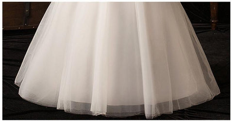 NumberSea - NumberSea New High Neck Three Quarter Sleeve Wedding Dress Sexy Illusion Lace Applique Plus Size Vintage Bridal Gown Robe De Mariee L