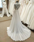 NumberSea - NumberSea NumberSea Beach Wedding Dresses with Detachable Train Chiffon Skirt Train Bridal Wedding Overskirt Bride Skirt Train