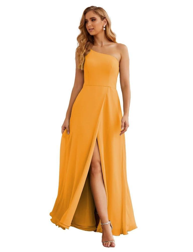 yellow bridesmaid dresses with sunflowers Wedding by Christian Oth and Fete a showstopping bridesmaid dress for a glamorous wedding. Wedding Gown Gown Yellow Country