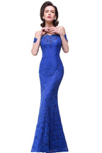 Off-the-shoulder Floor-length Lace Mermaid Bridesmaid Dresses