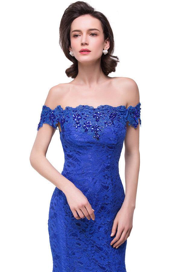 Off-the-shoulder Floor-length Lace Mermaid Bridesmaid Dresses