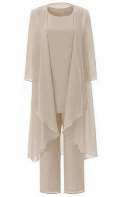 Pantsuit Mother of the Bride Dress Plus Size Elegant Chiffon Bridesmaid Dress
