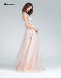 Vestidos de novia sexys de corte A con apliques de encaje blanco de NumberSea