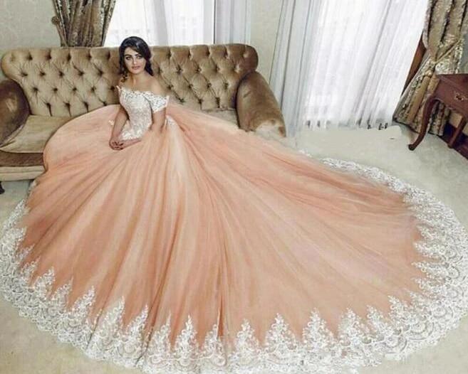 Vestido de novia dulce para niñas de NumberSea, color rosa