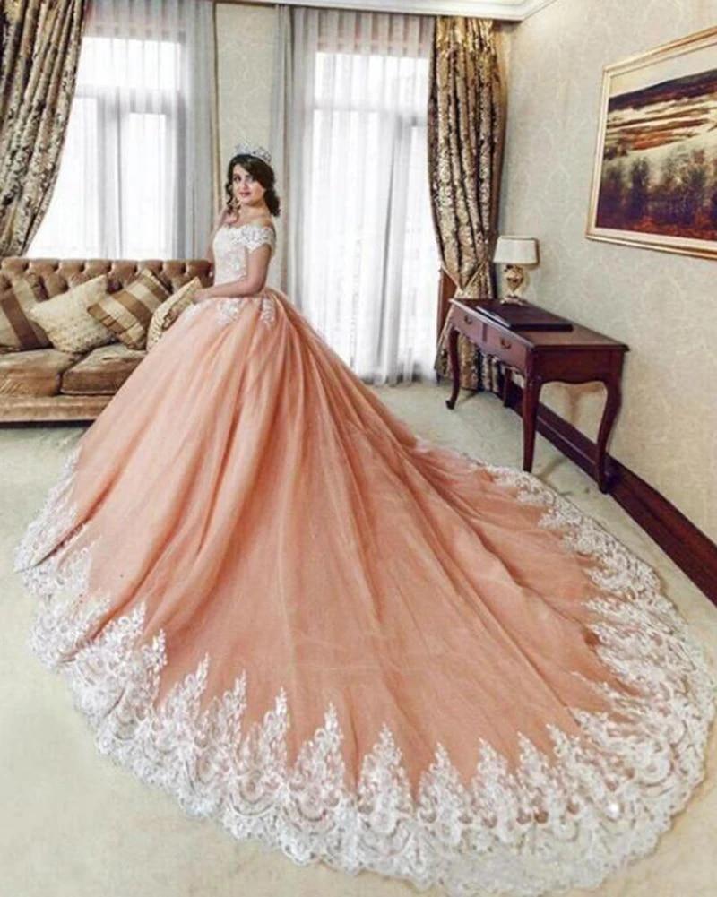 Vestido de novia dulce para niñas de NumberSea, color rosa