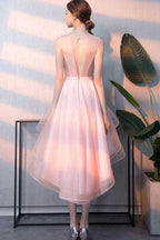 Vestido de fiesta corto de tul rosa con lentejuelas Vestido de fiesta rosa