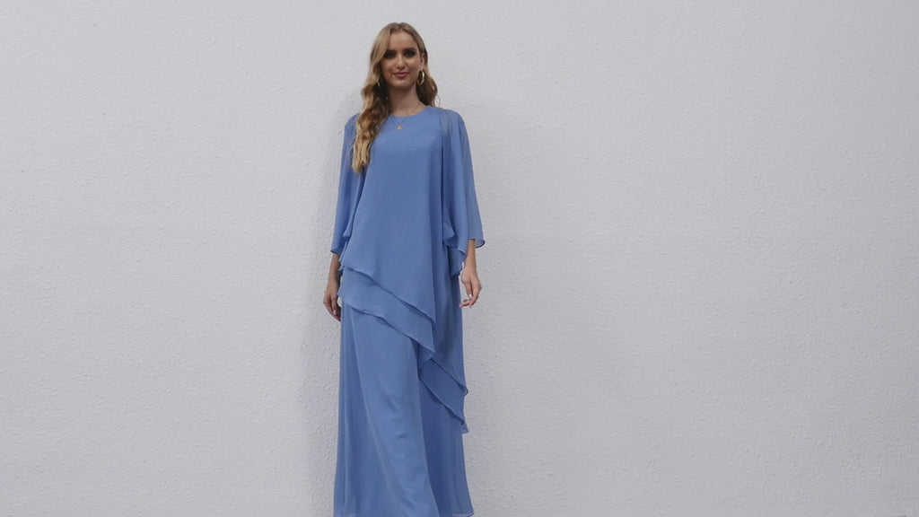 Mother of Bride Dresses with Open Front Lightweight Cardigan Formal Prom Gown  28081