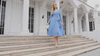 Bridesmaid Dress V-Back Waist Belt Mother of the Bride Wedding Guest 28031