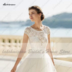 Vestido de novia de princesa NumberSea, sin espalda, para verano