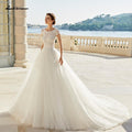 Vestido de novia de princesa NumberSea, sin espalda, para verano