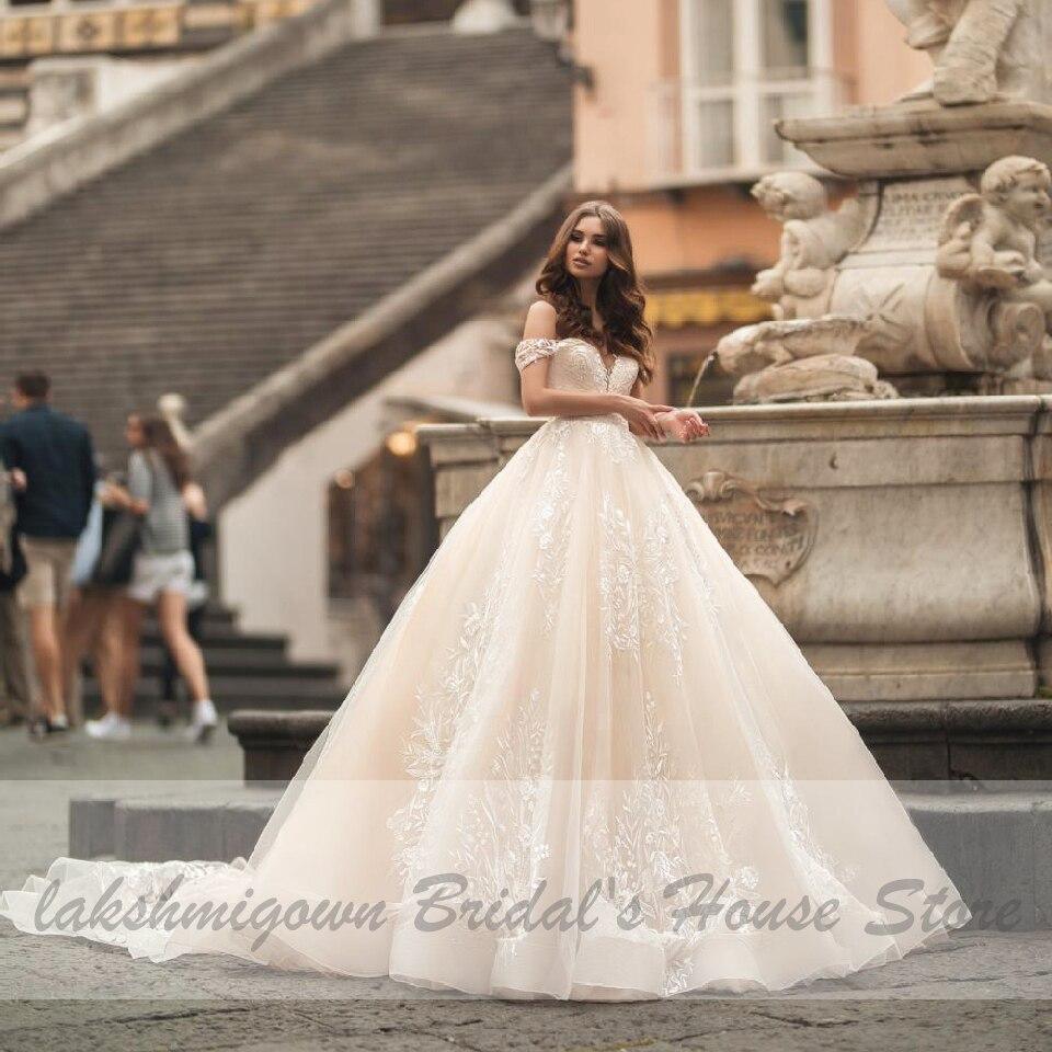 Vestido de novia princesa NumberSea, vestido de baile color champán
