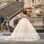 Vestido de novia princesa NumberSea, vestido de baile color champán