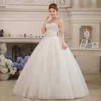 Vestido de novia NumberSea de talla grande, sin tirantes, con diamantes, para novias de talla grande, vestidos de baile, vestidos de novia de princesa con bordados.