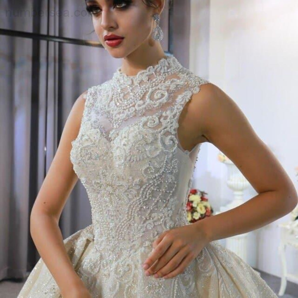 Exquisite Wedding Dress by Numbersea Real Photo High Quality Lace and Beaded GownBD07