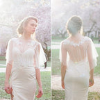 NumberSea NumberSea Vestidos de novia modestos Boleros de boda bohemios Apliques de encaje Chales de novia de tul Chaquetas de novia bohemias Accesorios