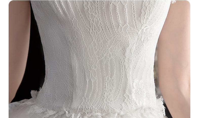 Vestido de novia NumberSea 2021, nuevo, corto, largo, sin tirantes, con cola, hecho a medida, talla L