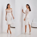 Vestidos de novia cortos NumberSea con escote barco 2021, vestido de novia blanco marfil, vestidos de novia blancos, vestido de fiesta de boda de satén de alta calidad.