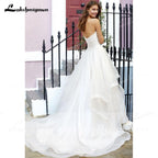 NumberSea vestido noiva 2021 Simple Sweetheart Pleats Off the Shoulder Bride Wedding Dresses Charming Elegant robe de soirée de mariage