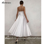 Vestidos de novia de princesa cortos NumberSea, vestidos de novia con hombros descubiertos, vestidos elegantes de satén, vestido de novia hecho a medida