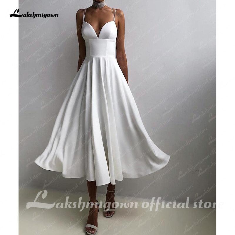 Vestidos de novia de princesa cortos NumberSea, vestidos de novia con hombros descubiertos, vestidos elegantes de satén, vestido de novia hecho a medida