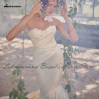 Vestido de novia NumberSea de satén sexy, estilo princesa sirena, hombros descubiertos, 2023, con encaje y cuentas, estilo campestre, cola larga